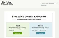 an image of a web page with the words free public audio books on it and two other pages below