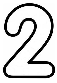 the number two is shown in black and white