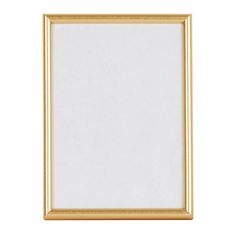 an empty gold frame on a white background