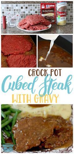 crock pot beef steak with gravy is an easy and delicious dinner recipe