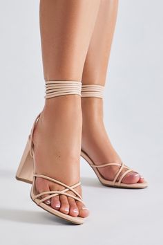 Available In Nude. Wrap Up Heeled Sandals Round Toe Block Heel Mid Heel Imported | Carina Wrap Up Heel Shoes in Nude size 7.5 by Fashion Nova Wrap Up Heels, Heels Short, Nude Heels, Mid Heel, Matching Dresses, Heeled Sandals, Heel Shoes, Dresses For Sale, Fashion Nova