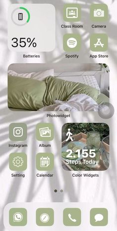 an iphone screen showing the bed and its contents