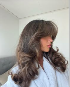 Long Haircuts With Bangs, Bombshell Hair, Layered Haircuts For Medium Hair, Long Layered Haircuts, Shoulder Length Hair Cuts, Hair Stylies, Haircuts For Medium Hair, Long Hair With Bangs, Hair Inspo Color