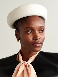 Modeled on classic pillbox styles, Gigi Burris' 'Laura' hat has been handmade in New York from wool-felt. Stars like Janelle Monae and Lady Gaga are fans of the style, so look to them for ideas on how to wear yours. Pillbox Hat With Veil, 50s Pillbox Hat, Ivory Pillbox Hat, 1950s Pillbox Hat, 30s Pillbox Hat, Felt Stars, Janelle Monae, Beach Vacation Outfits, Janelle Monáe