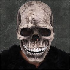 PRICES MAY VARY. 👿👿 SAFE AND COMFORT MATERIAL:This skull mask is made of latex, which is durable, comfortable and breathable. Depending on the size and shape of the head, the mask can be placed in different ways, suitable for most adults. 💀💀 REALISTIC MOVING SKULL JAW MASK:The jaw of the skull is movable. After wearing it, you can imitate the speech of the skull. Make you the most realistic skeleton in the dress up party. 👻👻 THE BEST PARTNER of PARTY:Creepy Halloween mask for adults Perfec Full Face Masquerade Costume For Halloween, Full Face Halloween Masquerade Costume Accessory, Halloween Masquerade Full Face Costume Accessories, Spooky Mask For Cosplay, Gothic Halloween Cosplay Mask, Novelty Halloween Masks And Prosthetics For Costume Party, Full Face Punk Halloween Masks, Punk Full Face Halloween Masks, Punk Halloween Cosplay Masks