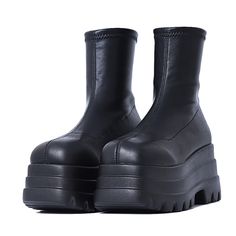 Brand Name: KarinLunaBoot Type: Motorcycle bootsShaft Material: PUOutsole Material: RubberUpper Material: PUOrigin: Mainland ChinaCN: SichuanSeason: WinterInsole Material: PUHeel Type: WedgesLining Material: Short PlushBoot Height: ANKLEItem Type: BootsFashion Element: PlatformDepartment Name: AdultToe Shape: Round ToeHeel Height: Super High (8cm-up)With Platforms: YesPlatform Height: 5-7cmStyle: Street Styleis_handmade: YesPattern Type: SolidFit: Fits true to size, take your normal sizeClosure Type: Slip-On Punk Style Platform Boots In Synthetic Material, Punk Style High-top Synthetic Boots, Punk High Ankle Platform Boots In Synthetic, Punk Style High Heel Synthetic Boots, Chunky Platform Boots With Pointed Toe In Synthetic, Synthetic Platform Boots With Chunky Platform And Pointed Toe, Punk Style Ankle-high Synthetic Boots, Punk Style Synthetic Platform Boots With Round Toe, Punk Style Synthetic Boots With Round Toe