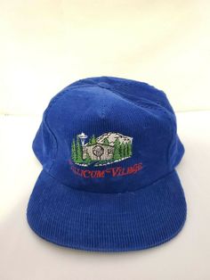 New Vintage Tillicum Village Blue Corduroy Ram Action Headwear SnapBack Hat Cap Adjustable Blue Corduroy Hat, Thrift Wishlist, Retro Cap, Winter Caps, Vintage Trucker Hat, Vintage Snapback, Wishlist 2024, Vintage Trucker Hats, Blue Corduroy