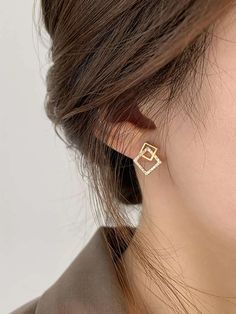 قلادات متدلية, Small Earrings Gold, Simple Gold Earrings, Diamond Earrings Design