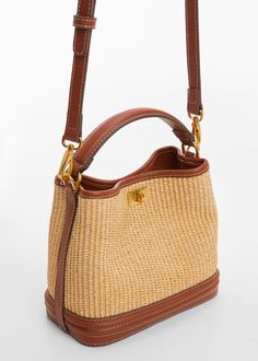 Cheap Natural Bucket Bag With Top Carry Handle, Cheap Summer Bucket Bag With Braided Handles, Mango Outlet, Woven Raffia, Leather Bucket Bag, Old Money, Karl Lagerfeld, Emporio Armani, Ted Baker