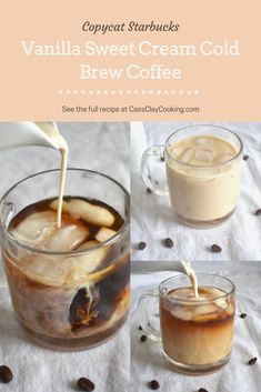 vanilla sweet cream cold brew coffee recipe