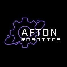 the logo for afton robotics, which is designed to look like a gear wheel