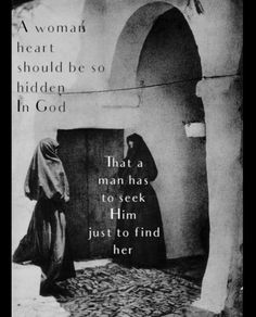 a woman is standing in front of a door with the words, that man has to seek him just to find her