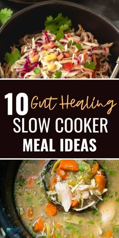 the top 10 slow cooker meals that are ready to be eaten and put in the oven