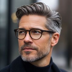 Top Hairstyles for Gray Hair Men Over 50 | New Looks Men With Gray Hair, Grey Hair Color Men, Gray Hair Men, Hair With Glasses, Hairstyles For Gray Hair, Grey Hair And Glasses, Stylish Mens Haircuts, Grey Hair Looks