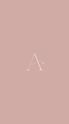 the letter a is shown in white on a pale pink background, with an arrow at the bottom