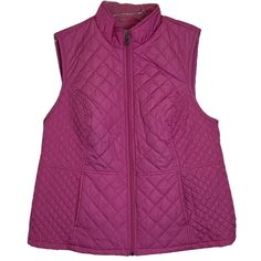 Nwt, Size: Xl, Color: Pink, Sleeveless, Quilted, Full Zip Front Closure, Fleece Lined, Pockets, Vest, 100% Polyester, Lining: 100% Polyester, Filling: 100% Polyester, Machine Washable -Smoke Free Home, No Trades/No Holds, Measurements Upon Request, I Video Record The Entire Packing Process, Due To Lighting Color May Vary Slightly From Photos Sleeveless Pink Outerwear For Fall, Pink Sleeveless Outerwear For Fall, Pink Fitted Sleeveless Outerwear, Lighting Color, Quilted Vest, Croft & Barrow, Jackets & Coats, Jackets For Women, Lighting