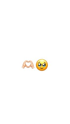 two emoticions in the shape of heart and smiley face on a white background