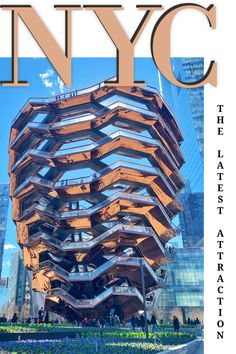 the front cover of nyc magazine with an image of a tall building in the background