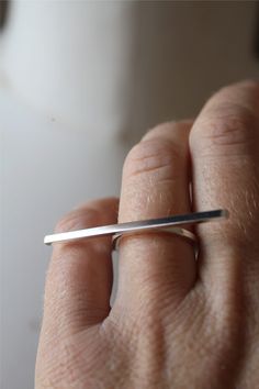 Bar Ring / Horizontal Bar Ring / Silver Line Ring - Etsy Square Silver Ring, Silver Minimalist Stackable Rings, Modern Stackable Rings As A Gift, Minimalist Open Band Midi Rings, Modern Stackable Rings As Gift, Adjustable Modern Stackable Rings, Modern Adjustable Stackable Rings, Modern Stackable Rings, Modern Sterling Silver Stackable Rings