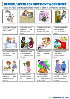 a poster with instructions on how to use the correct words in this worksheet