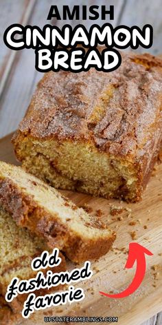 Amish Cinnamon Bread  for potluck Pinterest pin. Bisquick Banana Bread, Friendship Bread Recipe, Cinnamon Bread Easy, Amish Bread, Amish Friendship Bread