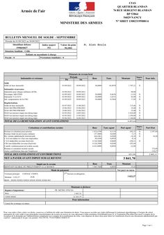 an invoice form with the french flag on it