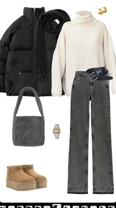 Ootd Frio, Korea Winter, December Outfits, Ny Outfits, Fashion Outfits Casual, Stylish Winter Outfits, Winter Fashion Outfits Casual, Cold Outfits, Quick Outfits