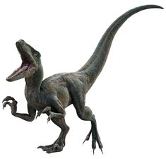 an image of a dinosaur that is in the air with it's mouth open