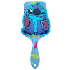 a blue toothbrush with a cartoon character on it