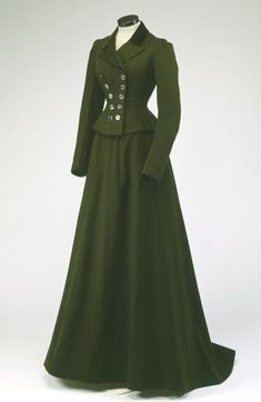 Riding Habit, 1900 Victorian Dress Gown, Gaun Abad Pertengahan, 1900 Fashion, Riding Habit, 1900s Fashion, Old Dresses, Antique Clothing