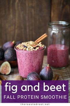 Thick, creamy, sweet fall smoothie with beets, oats, figs, almond butter, and oats for a cozy, balanced beverage that will keep you full for hours. Fall Smoothies, Beet Smoothie, Feeling Disconnected, Protein Pack, Protein Smoothie, Almond Butter, Beets, Smoothie Recipes, Oats