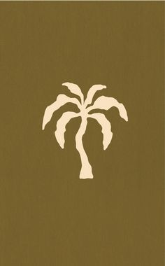 a white palm tree on a brown background