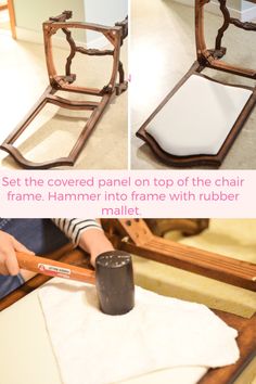 how to make a diy chair frame with foam and wood from the bottom, step - by - step instructions