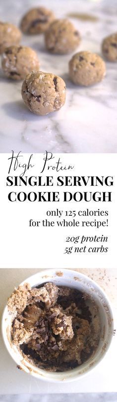 the recipe for single serving cookie dough is shown