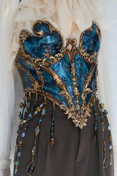 Porcelain Corset, Candy Makeup, Beachy Outfits, Fantasy Clothes, Corset Fashion, Beautiful Mask, Fantasy Jewelry