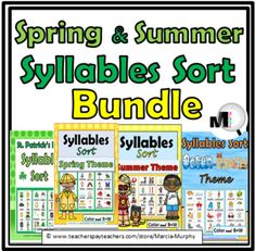 spring and summer syllables sort bundle