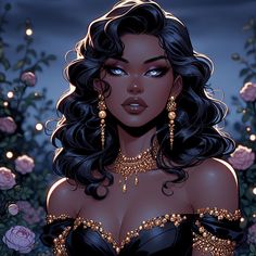 Best Hairstyles For Women, The Best Hairstyles, Afrocentric Art, Dark Feminine Aesthetic, Black Characters, Black Anime Characters, Character Inspo, Black Art Pictures