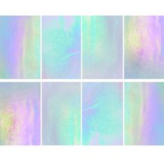 six pastel images of different colors and patterns