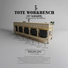 an advertisement for a building with instructions on how to workbench and the words below it