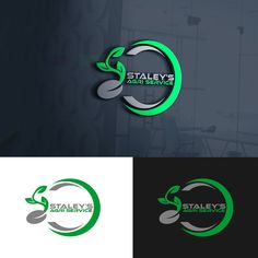 the logo for stale's natural eye care is shown in green and gray colors