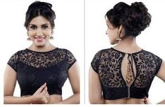 Black Net Blouse, Boat Neck Blouse Designs, Casual Blouse Designs, Black Blouse Designs, Neck Blouse Designs, Blouse Designs Pattern, Blouse Lehenga