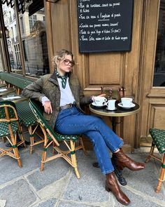 Elodie Romy on Instagram: "First outfit wearing my vintage Barbour 🤎 Love that British vibe for spring.. paired with denim to bring that effortless vibe and a romantic white blouse Ohlala. Do you like it ?" Vintage Barbour, Corporate Outfits, British Outfits, Paris Outfits, Wardrobe Outfits, A Goddess, Do You Like It, Work Wardrobe, Professional Outfits