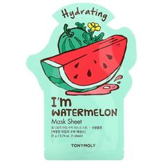 Tony Moly, I'm Watermelon, Hydrating Beauty Mask Sheet, 1 Sheet, 0.74 oz (21 g) Paper Duck Items Skincare, I’m Real Face Masks, Lavender Mask, Hydrating Sheet Mask, Essence Water, Mask Collection, Lavender Extract, Green Tea Mask, Moisturizing Face