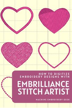 embroidery designs with the title how to digitize embriiancee stitcharts