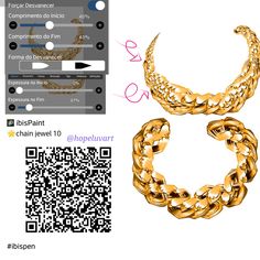 an image of a gold chain with qr code next to it and the text