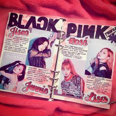 Blackpink Scrapbook Ideas, Blackpink Diary Ideas, Black Pink Journal, Blackpink Drawing, Rose Journal, Pink Scrapbook