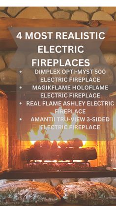 most realistic electric fireplace Vent Free Gas Fireplace Logs, Electric Fireplace Options, Brick Around Electric Fireplace, Simplifire Electric Fireplace, Realistic Fireplace Insert, Electric Fireplace Faux Mantle, Electric Logs For Fireplace, Adding An Electric Fireplace