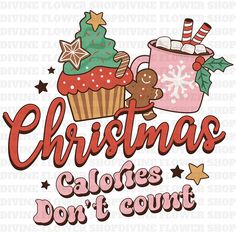 christmas calories don't count svg cut file for cricut and silhouette