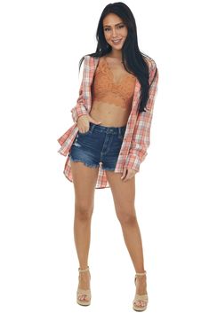 Peach Plaid Button Up Hoodie Shacket || Vacay outfits | vacay outfits beach | vacay outfits casual | vacay outfits tropical | vacay outfits summer beach styles | beach outfits | beach outfits women | casual beach outfit | beach outfits women vacation | beach outfit ideas | swimsuits 2022 trends | swimsuit trends | swimsuits outfits | swimsuit trends 2022 | bikini outfits | resortwear | resortwear 2022 | resortwear beachwear Vacay Outfits Casual, Beach Outfits Women Casual, Beach Vacay Outfits, Swimsuits 2022, Vacation Beach Outfit, Beach Outfits Women, Beach Outfits Women Vacation, Peach Hoodie, Casual Beach Outfit