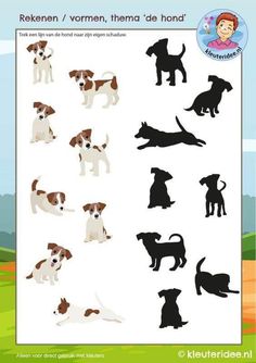 an image of dog silhouettes for children to learn how to use them in the game